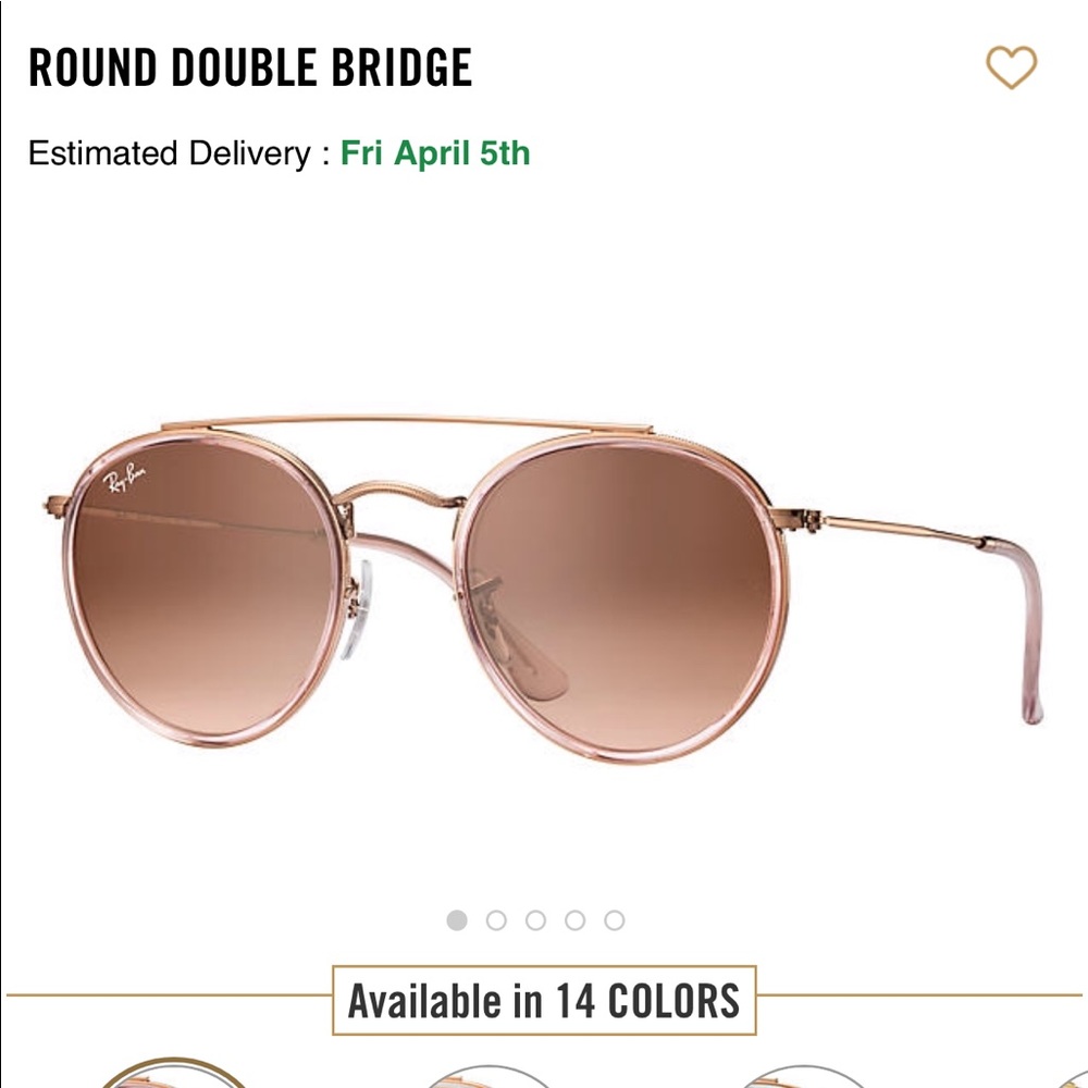 REAL ray-ban double bridge round sunglasses